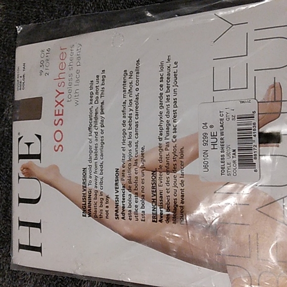 HUE Accessories Hue So Sexy French Lace Sheers Control Top